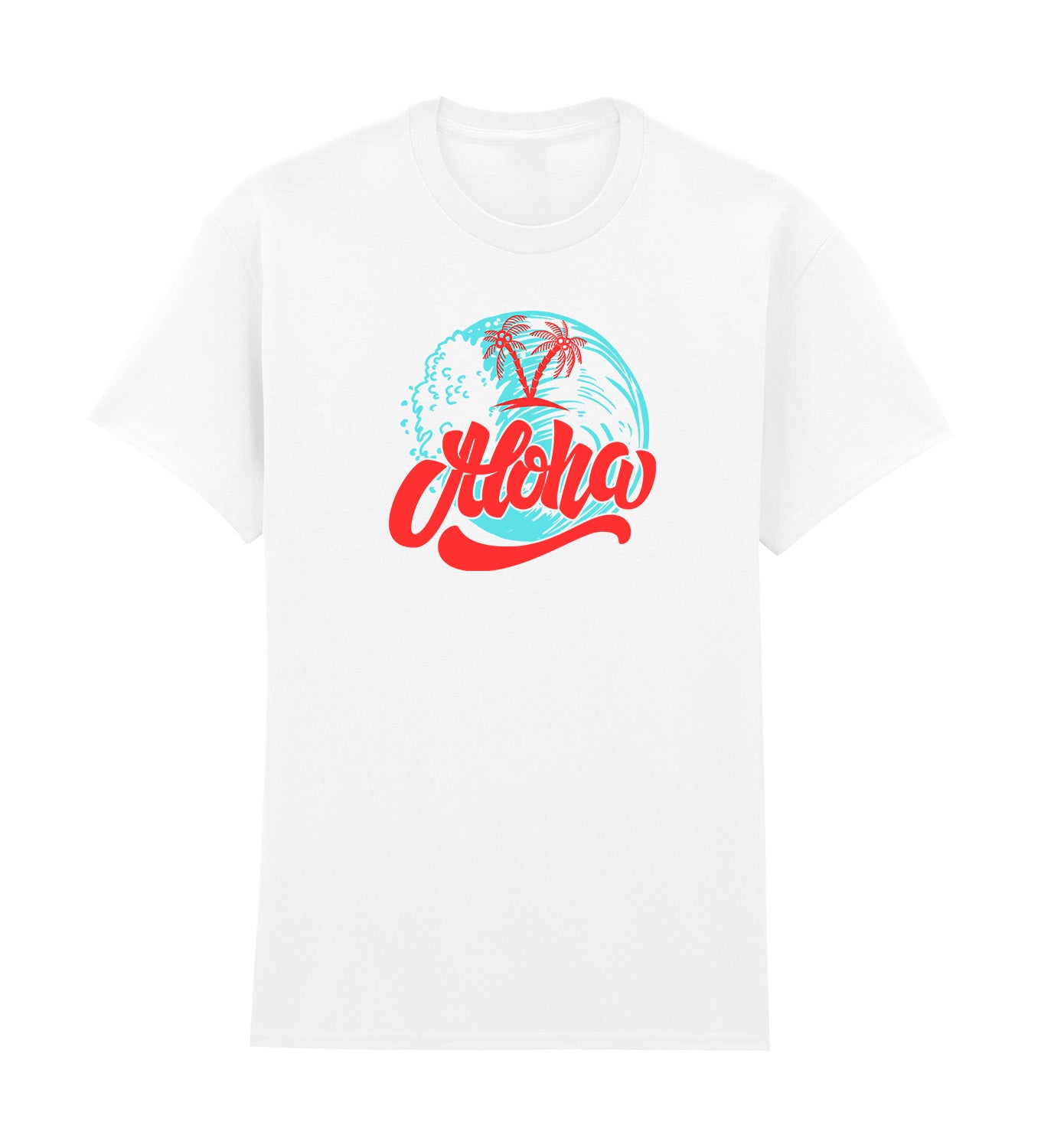 Aloha Wave Premium Cotton T-Shirt – Tropical Graphic Tee for Men