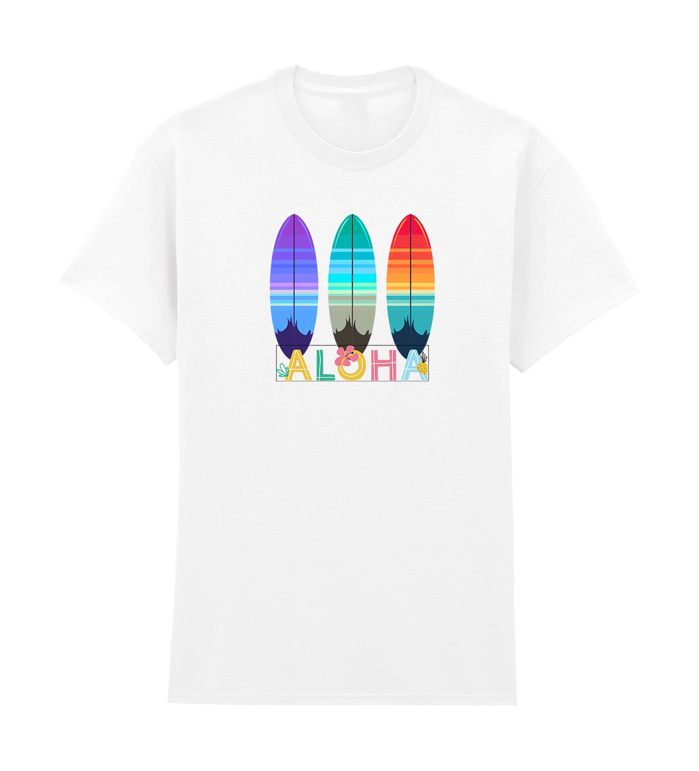 Premium 100% Cotton Aloha Surfboard T-Shirt – Premium 100% Cotton  Heavyweight Tropical Graphic Tee