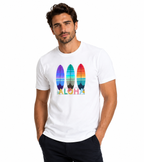 Premium 100% Cotton Aloha Surfboard T-Shirt – Premium 100% Cotton  Heavyweight Tropical Graphic Tee
