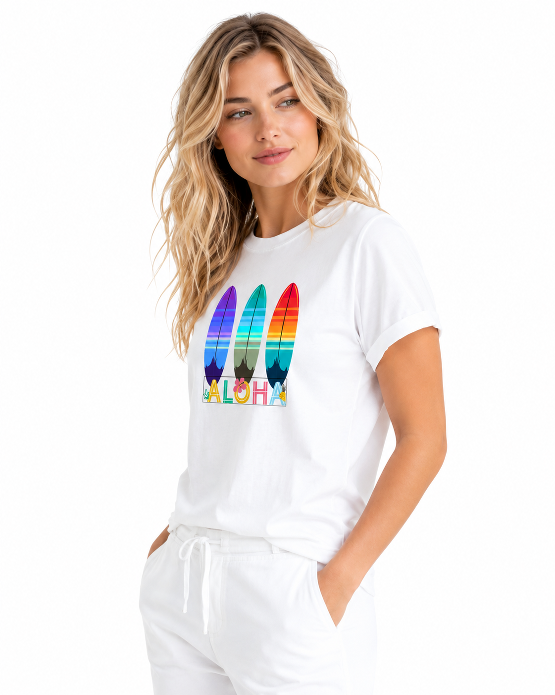 Premium 100% Cotton Aloha Surfboard T-Shirt – Premium 100% Cotton  Heavyweight Tropical Graphic Tee