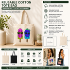 Personalised Cotton Tote Bag | 100% Natural Canvas Shopping Bag