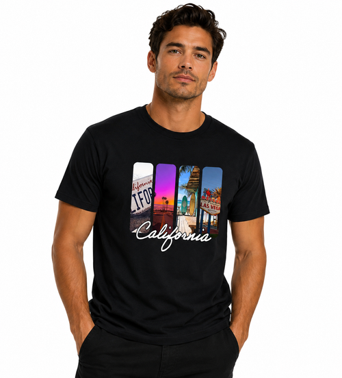 California Graphic T-Shirt | 100% Cotton Travel & Beach Tee