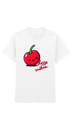 Tutti Frutti Cherry Vibes T-Shirt – Cute Cherry Graphic Tee, 100% Cotton Unisex Fruit Shirt