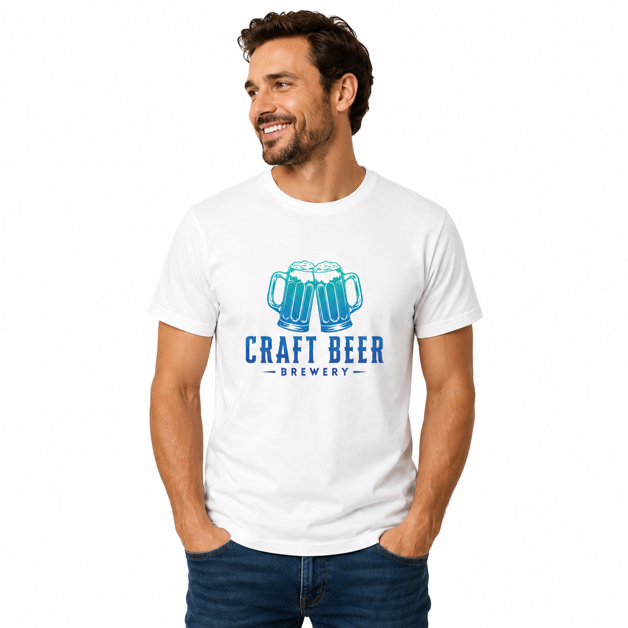 Personalized Cotton T-Shirt 190 GSM – Custom Logo, Image & Text Print