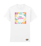 Hello Summer Premium Cotton T-Shirt – Tropical Floral Graphic Tee 🌴☀️🌺