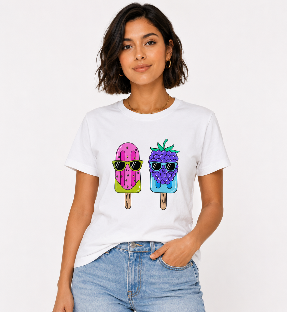Cute Popsicles T-Shirt – Premium 100% Cotton Graphic Tee