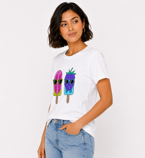 Cute Popsicles T-Shirt – Premium 100% Cotton Graphic Tee