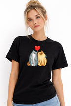 Cute Cats Love T-Shirt – Hugging Cats Graphic Tee, Unisex Premium Cotton Gift Shirt