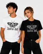 Icarus Fall Moth Graphic T-Shirt | 100% Cotton Gothic Tee