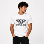 Icarus Fall Moth Graphic T-Shirt | 100% Cotton Gothic Tee