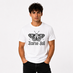 Icarus Fall Moth Graphic T-Shirt | 100% Cotton Gothic Tee
