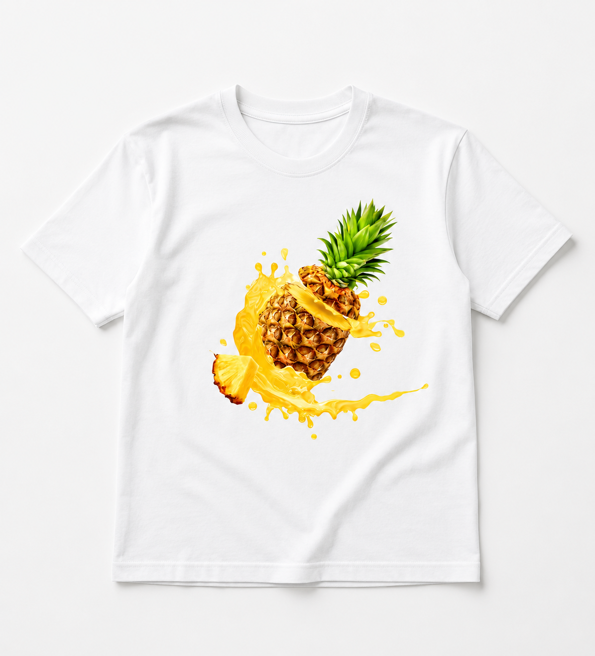 Tutti Frutti Pineapple Splash T-Shirt – Premium 100% Cotton Graphic Tee