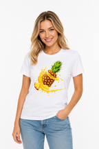 Tutti Frutti Pineapple Splash T-Shirt – Premium 100% Cotton Graphic Tee