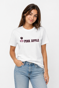 Pink Apple Graphic T-Shirt | 100% Cotton Alternative Fashion Tee