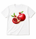 Tutti Frutti Pomegranate T-Shirt – Premium 100% Cotton Fruit Graphic Tee