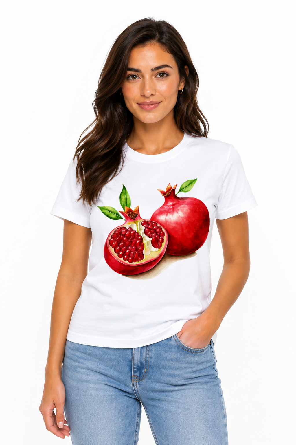 Tutti Frutti Pomegranate T-Shirt – Premium 100% Cotton Fruit Graphic Tee