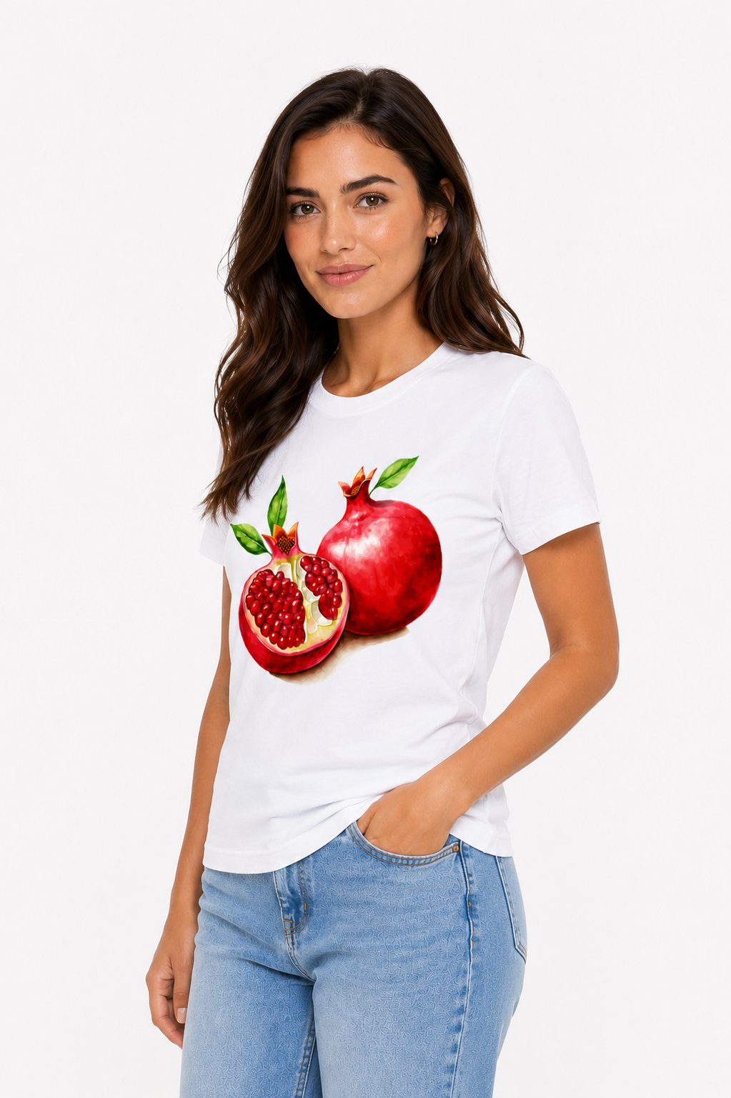 Tutti Frutti Pomegranate T-Shirt – Premium 100% Cotton Fruit Graphic Tee