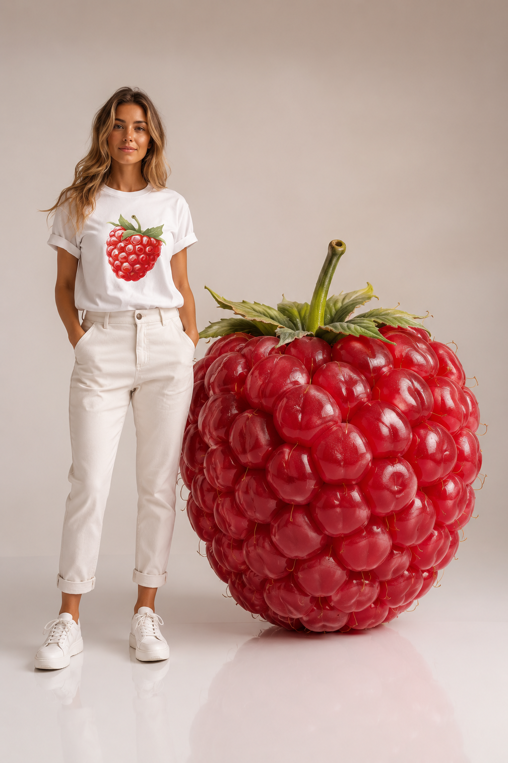 Tutti Frutti Raspberry T-Shirt – Premium 100% Cotton Fruit Graphic Tee