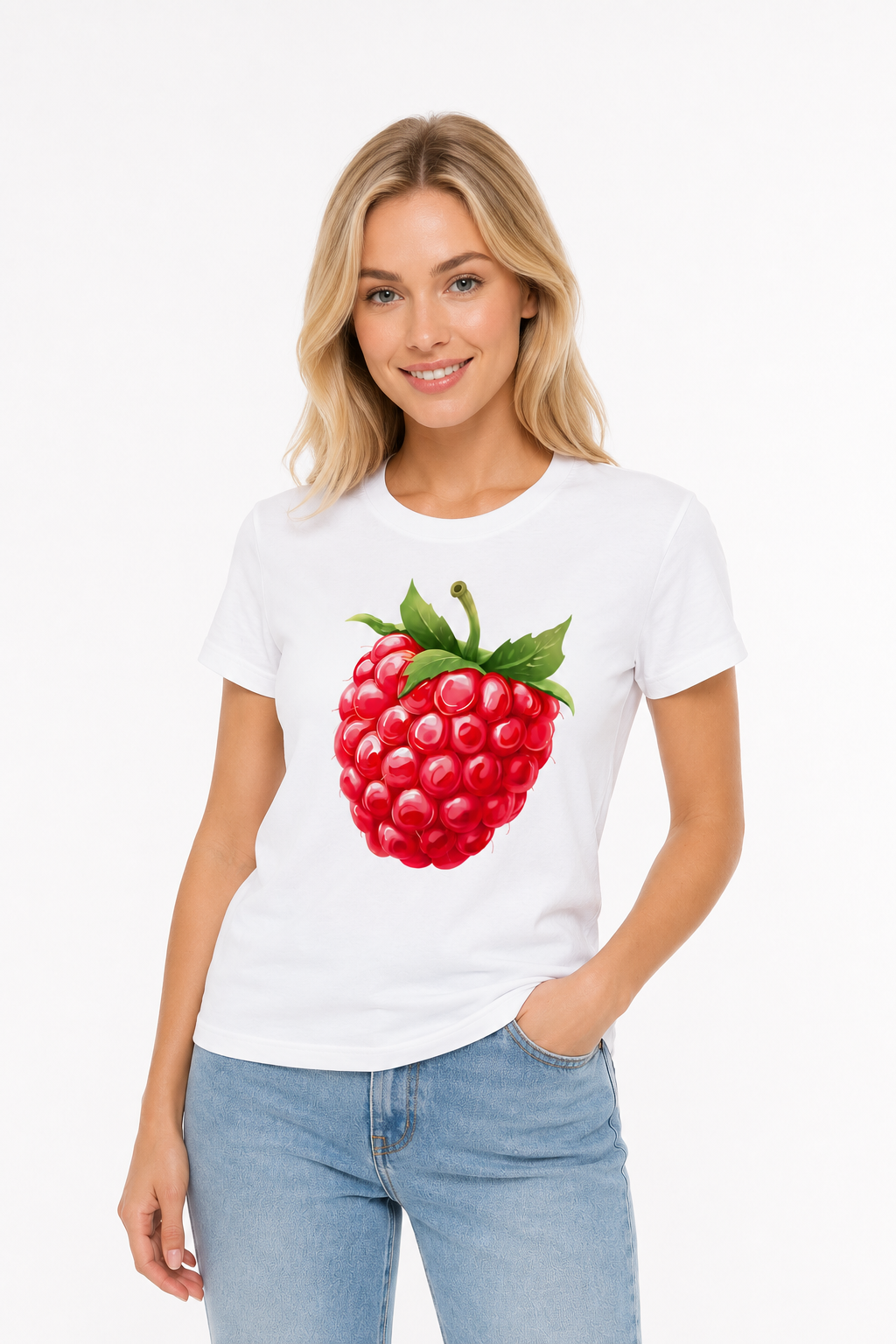 Tutti Frutti Raspberry T-Shirt – Premium 100% Cotton Fruit Graphic Tee