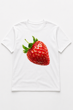 Tutti Frutti Strawberry T-Shirt – 100% Cotton Fruit Graphic Tee 🍓