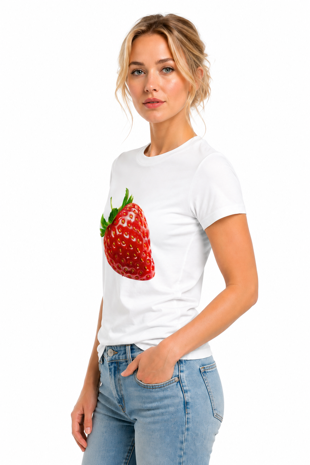 Tutti Frutti Strawberry T-Shirt – 100% Cotton Fruit Graphic Tee 🍓