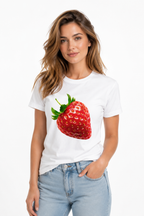 Tutti Frutti Strawberry T-Shirt – 100% Cotton Fruit Graphic Tee 🍓