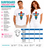 Surfboard Sunglasses Premium Cotton T-Shirt