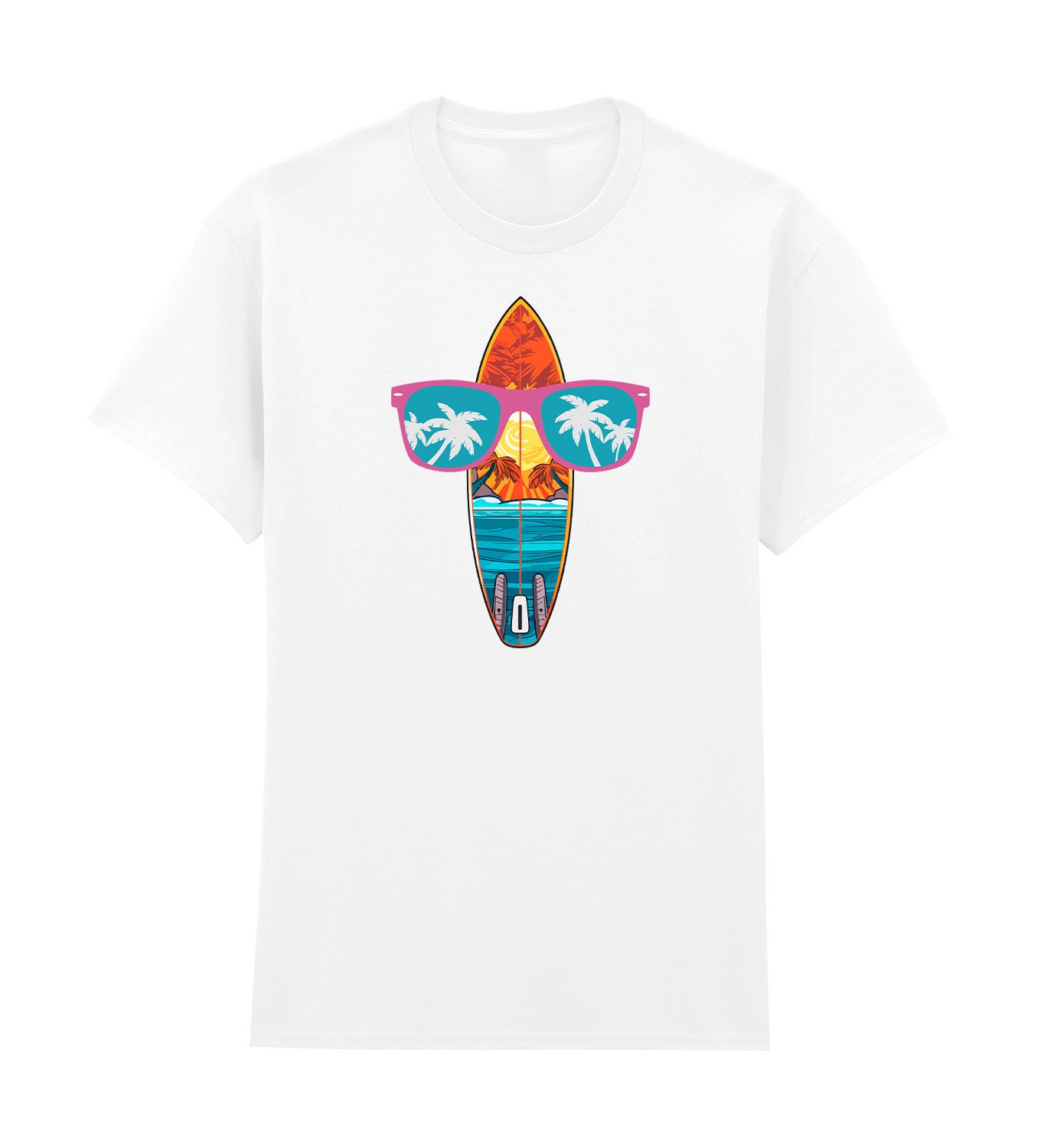 Surfboard Sunglasses Premium Cotton T-Shirt