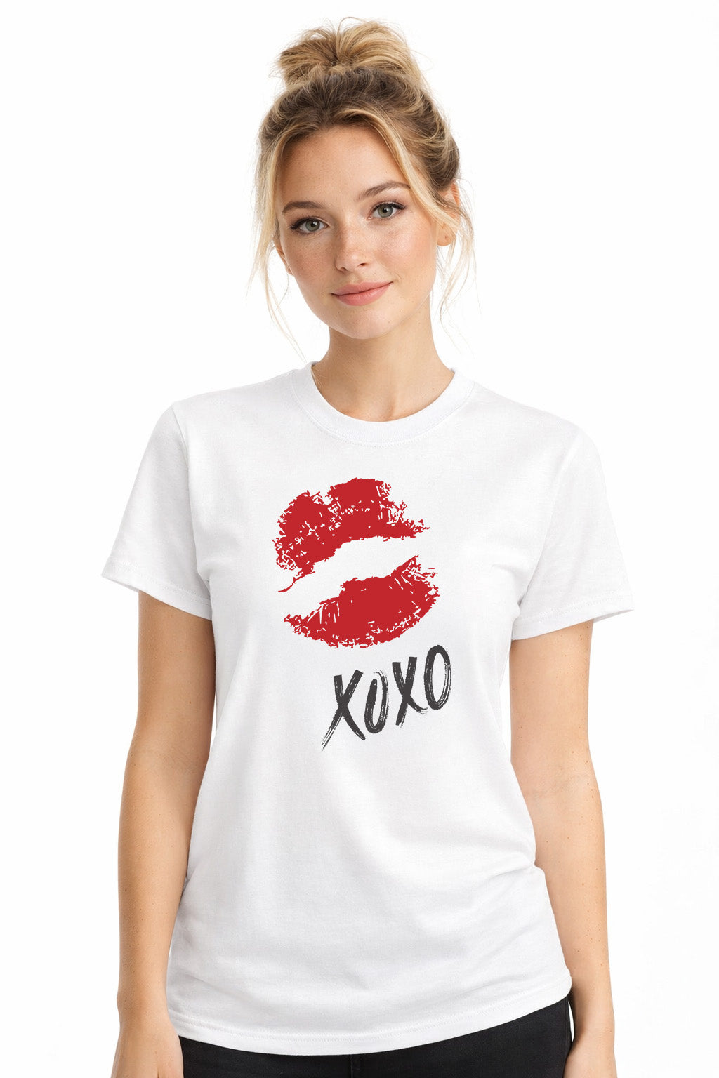 XOXO T-Shirt – Red Lips Graphic Tee, Unisex Premium Cotton Streetwear Shirt
