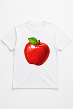 Tutti Frutti Apple T-Shirt – Red Apple Graphic Tee, Premium 100% Cotton Unisex Shirt