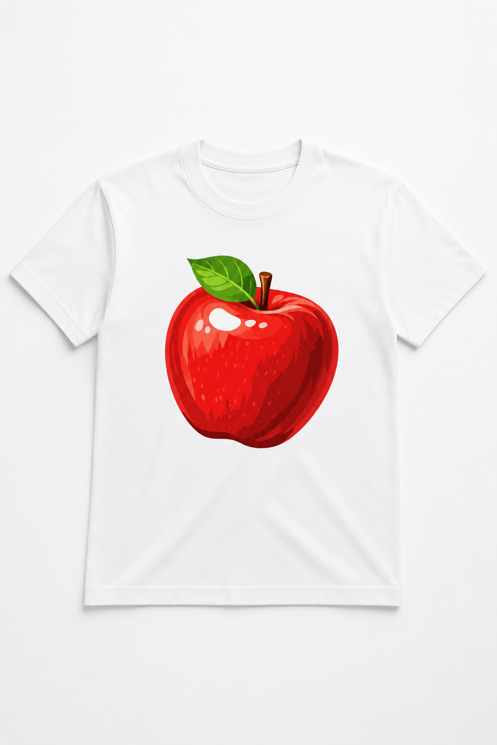 Tutti Frutti Apple T-Shirt – Red Apple Graphic Tee, Premium 100% Cotton Unisex Shirt